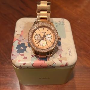 SPRING SALE Rose Gold Womens Fossil Watch